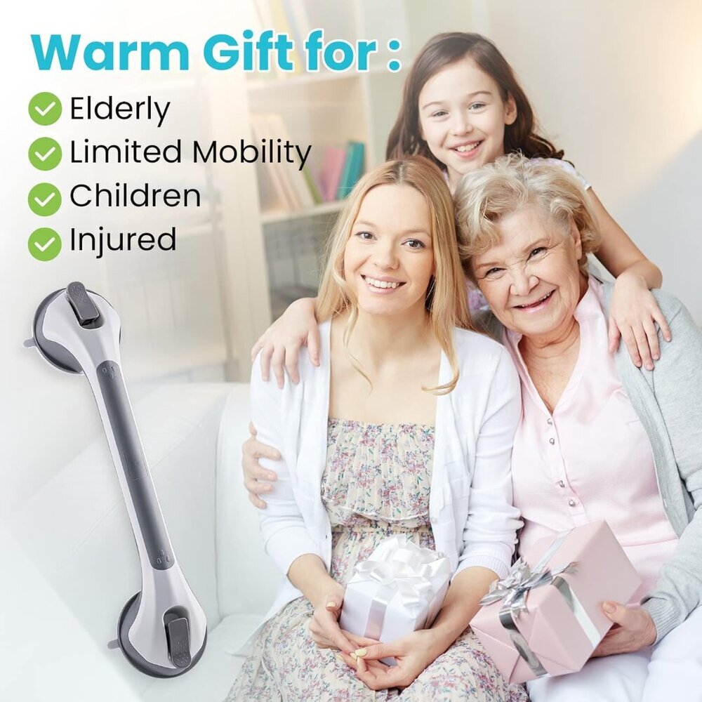 Grab Bars for Bathtubs and Showers 2 Pack Suction Grab Bar,